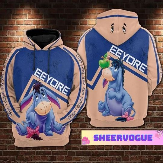 Eeyore Hoodie, Winnie The Pooh 3D Hoodie, Disneyland Hoodie, Family Disney Hoodie, Disneyland Hoodie