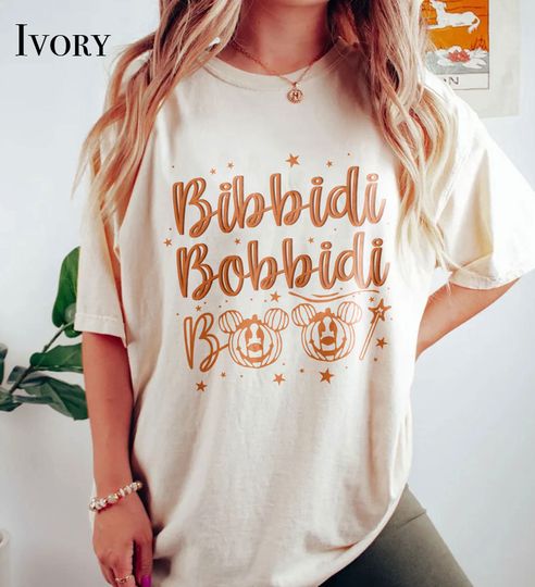 Bibbidi Bobbidi Boo  Shirt, Disney Halloween Shirt, Disney Mickey Pumpkin Head Shirt