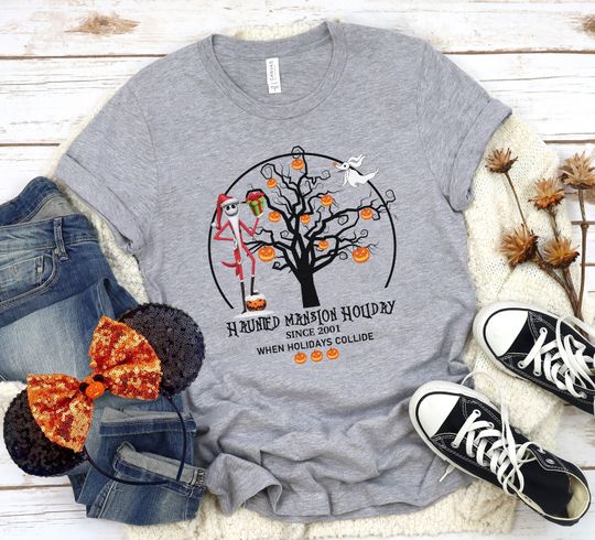 Disney - Haunted Mansion Holiday - Nightmare Before Christmas - Jack Skellington T Shirt