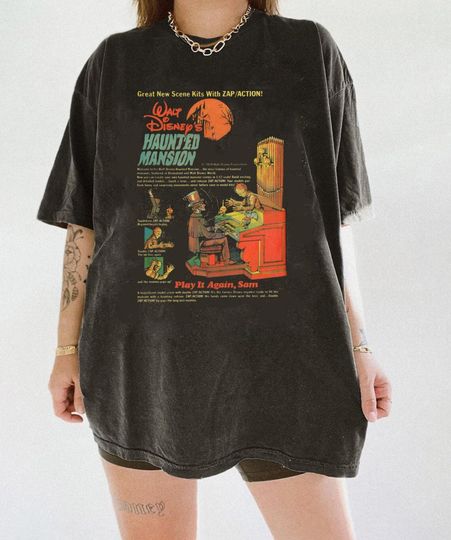 Vintage Haunted Mansion Shirt, The Haunted Mansion Map, Disneyland Halloween Shirt