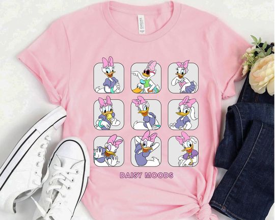 Disney Daisy Duck Moods Portrait T-Shirt, Mickey and Friends