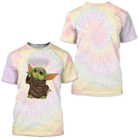 Tie Dye Disney Mandalorian Shirt, Mandalorian Grogu Shirt, Disney Star Wars Tee,