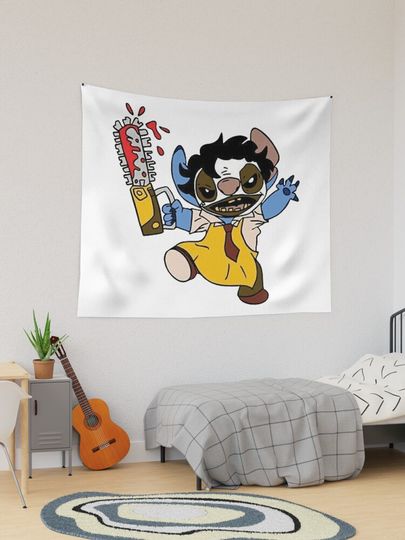 Funny Stitch Shirt,Disney Halloween Shirt, Retro Horror Halloween T Shirt, Horror Movie Character Shirt | Tapestry