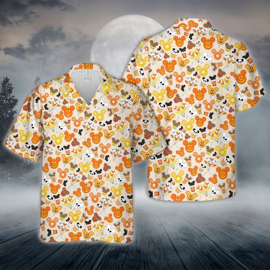 Mickey Donuts Spooky Season Hawaiian Shirt, Disney Halloween Shirts