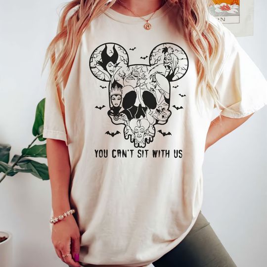 You Cant Sit With Us Disney Villains  shirt, Villains Halloween shirt