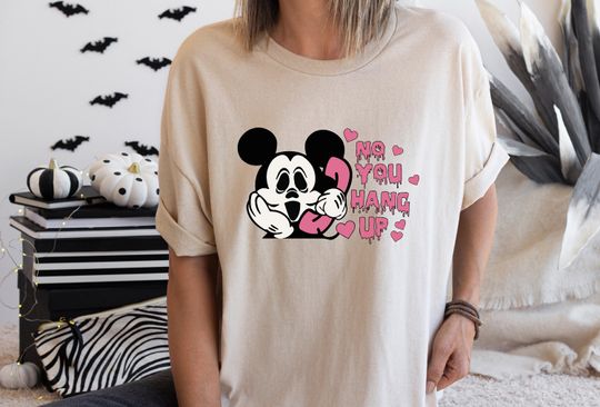 No You Hang Up Mickey Shirt, Halloween Disney T-Shirt