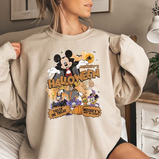 Vintage Disney Mickey And Friends Halloween Sweatshirt