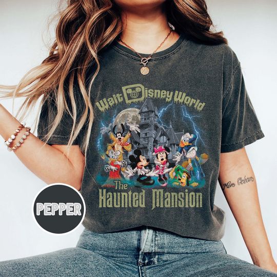 Disney The Haunted Mansion  Shirt,  Retro Mickey And Friends Haunted Mansion Shirt