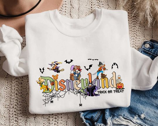 Vintage Disneyland Halloween  Sweatshirt, Retro Disney Halloween Sweatshirt, Disneyland Halloween Trip