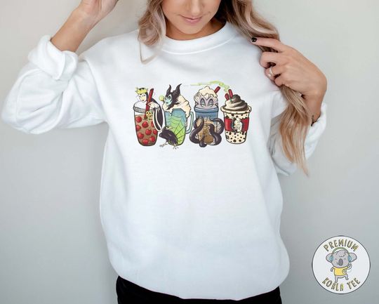 Villains Latte Halloween Sweatshirt, Fall Halloween Coffee Shirt, Pumpkin Spice Latte, Thanksgiving Shirt, Disney Villains Shirt