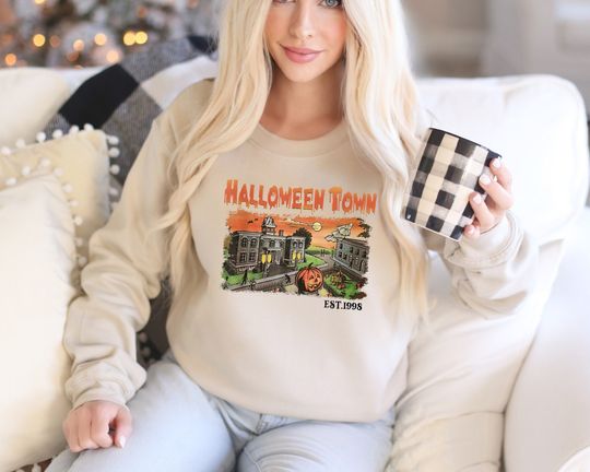Vintage Halloweentown Est1988 Sweatshirt, Disney Halloween Sweatshirt, Fall Pumpkin
