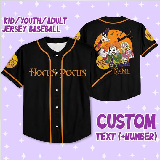 Halloween Disney Hocus Pocus Funny Minnie Daisy Clarabelle Cosplay Jersey