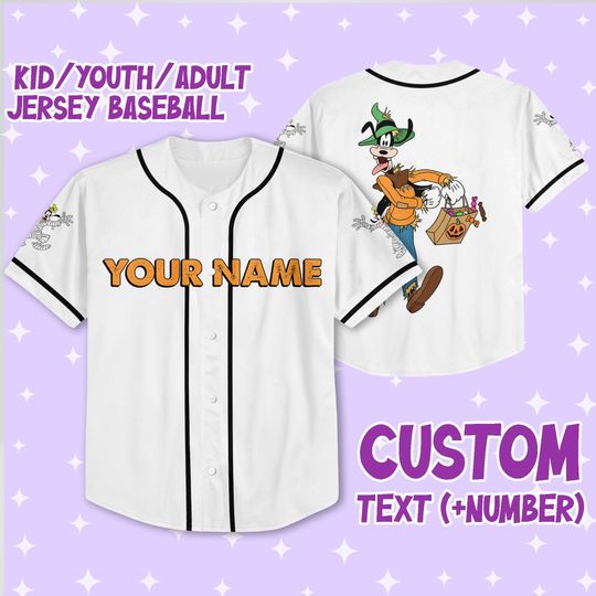 Personalized Halloween Disney Vintage Funny Goofy Jersey