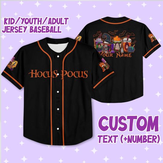 Personalized Halloween Disney Hocus Pocus Coffee Jersey, Custom Disney Jersey