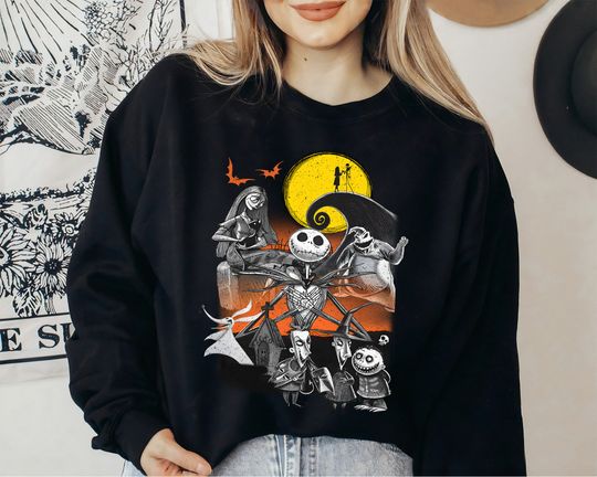 Disney The Nightmare Before Christmas Haunted Scene Nightmare Sweatshirt