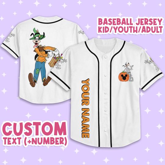 Personalized Halloween Disney Vintage Funny Goofy Jersey