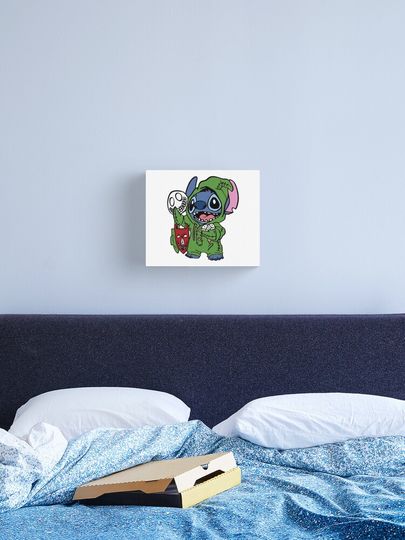 Funny Stitch Shirt,Disney Halloween Shirt, Retro Horror Halloween T Shirt, Horror Movie Character Shirt | Canvas Print