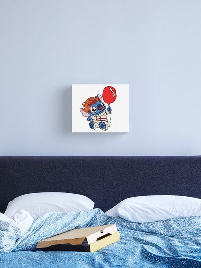 Funny Stitch Shirt,Disney Halloween Shirt, Retro Horror Halloween T Shirt, Horror Movie Character Shirt | Canvas Print