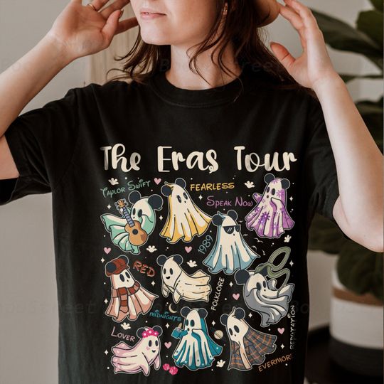 Disney Eras Tour Ghost Shirt, Disney Halloween Shirt, Mickey Boo Eras Shirt, Disney Concert Music Shirt