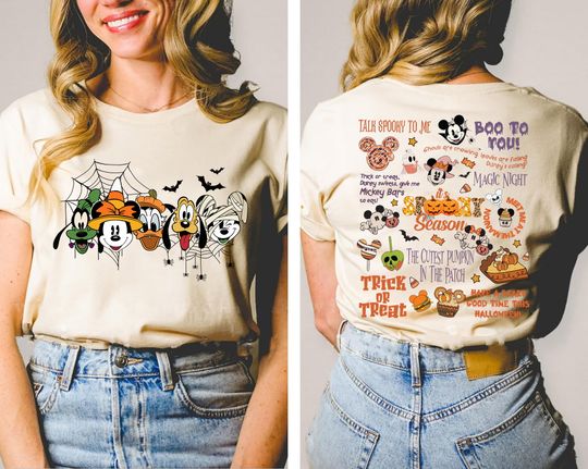 Disney Halloween  Shirt, Mickey Skeleton Halloween Shirt, Mickey and Friends Shirt, Disney Spooky Shirt, Disneyland Halloween