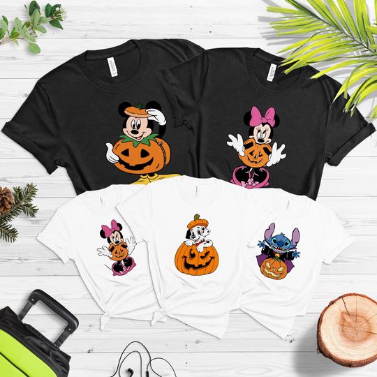 Disney Halloween Shirt, Disney Shirt, Halloween Shirt, Disney Characters Shirts, Pumpkin Shirt,Halloween Family Shirts
