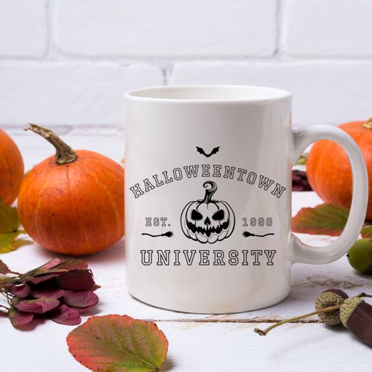 Halloweentown University Coffee Mug, Disney Movie Teacup, Retro Halloween Tea Cup