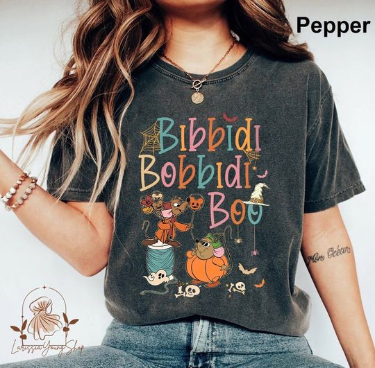 Bibbidi Bobbidi Boo Shirt, Disney Halloween Shirt, Jaq And Gus Shirt