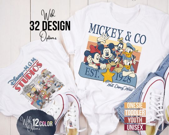 Custom Retro Vintage Disney Shirt, Personalized Vintage Mickey Co 1928 Shirt