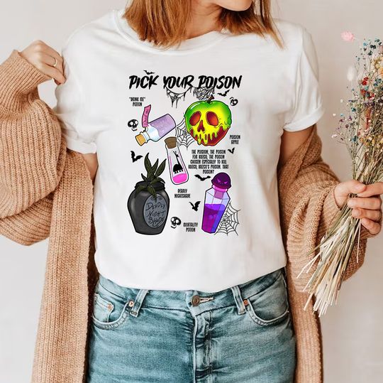 Retro Pick Your Poison Disney Halloween Shirt, Retro Disney Villains Kuzco