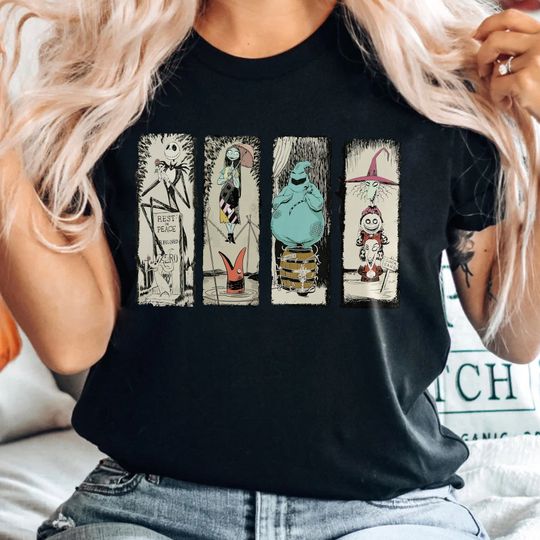 Vintage Nightmare Before Christmas Stretching Room Haunted Mansion Shirt, Disney Halloween  Shirt