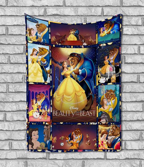 Disney Beauty And The Beast Fleece Blanket, Belle Princess And The Beast Blanket