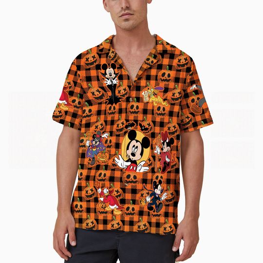 Pumpkin Buffalo Plaid Disney Trip Halloween Hawaiian