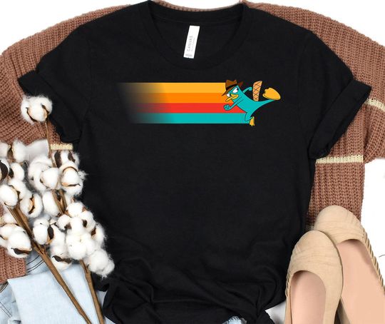 Disney Phineas and Ferb Perry The Platypus T-Shirt, Cartoon T-Shirt, Cute T-Shirt, Gift For Family
