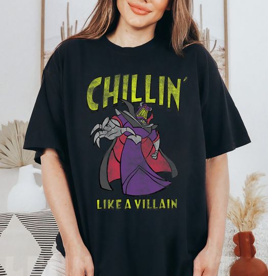 Disney Pixar Toy Story Zurg Chillin' Villain Graphic T-Shirt, Cartoon T-Shirt, Cute T-Shirt, Gift For Family