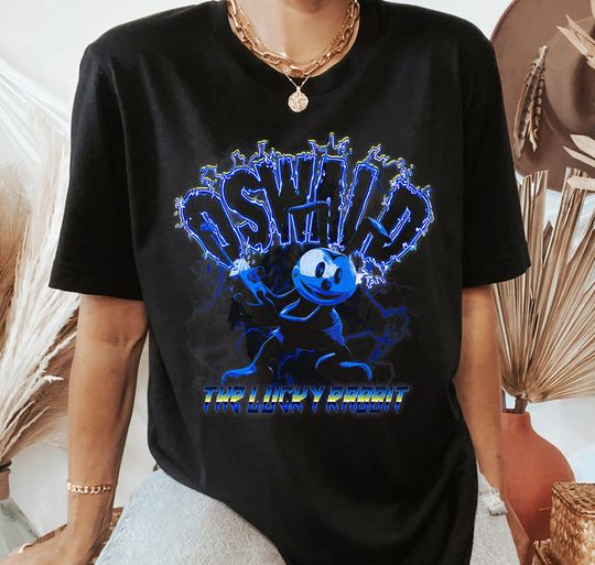 Disney Epic Mickey Oswald The Lucky Rabbit Portrait T-Shirt, Cartoon T-Shirt, Cute T-Shirt, Gift For Family