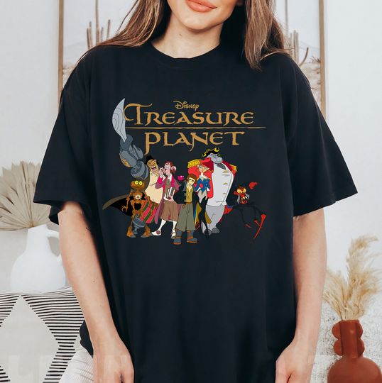 Disney Treasure Planet Logo and Characters T-Shirt, Cartoon T-Shirt, Cute T-Shirt, Gift For Family