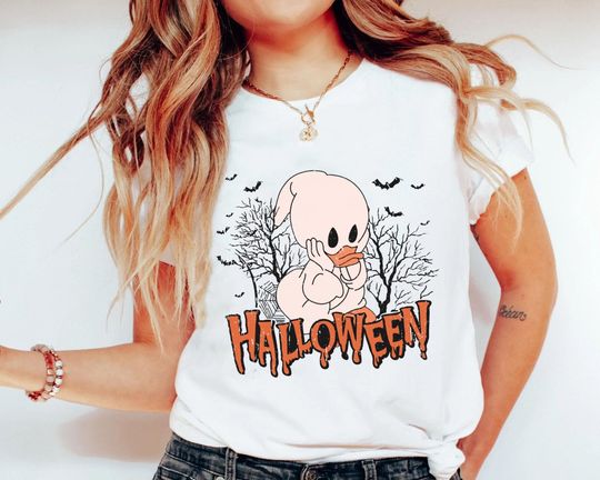 Halloween Louie Duck Ghost Boo Shirt / Disney Halloween Ducktales T-shirt