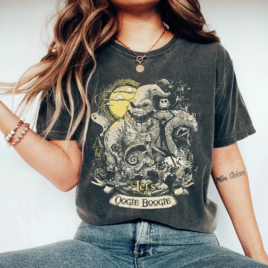 Disney Oogie Boogie The Nightmare Before Christmas Halloween T-Shirt, Cartoon T-Shirt, Cute T-Shirt, Gift For Family
