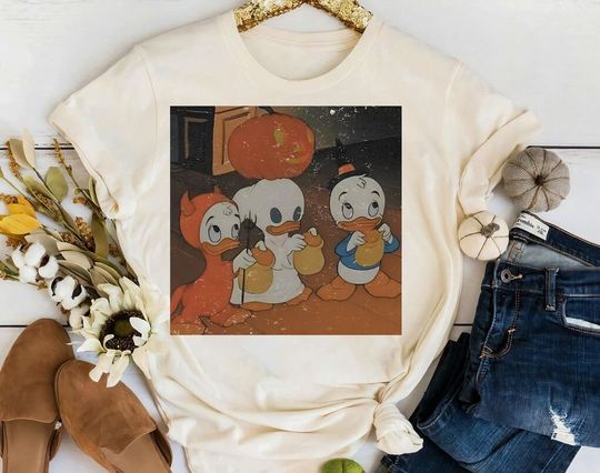 Disney Donald Duck Halloween T-Shirt, Cartoon T-Shirt, Cute T-Shirt, Gift For Family