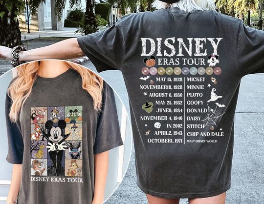 Disney Eras Tour Shirt, Mickey and Friends Halloween Shirt, Disney Concert Music Shirt