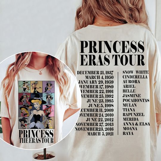 Princess Eras Tour Halloween Shirt, Disneyland Princess Halloween Shirt