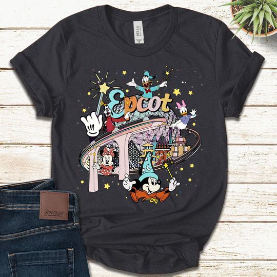 Disney Epcot World Tour Shirt, Retro Disney Epcot Shirt, Mickey And Friends Shirt