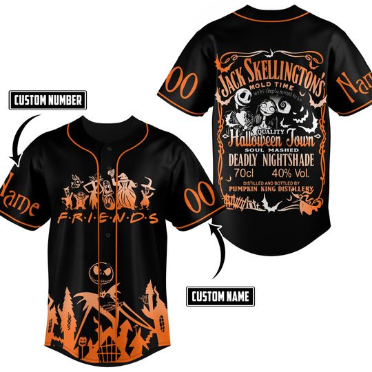 Jack Skellington Baseball Shirt, Disney Halloween Gift