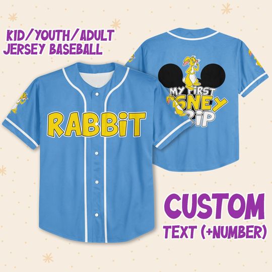 Personalize Winnie The Pooh My First Disney Trip Rabbit Jersey