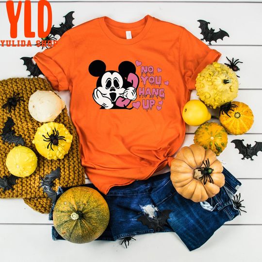 No You Hang Up Mickey Shirt, Disney Halloween Shirt