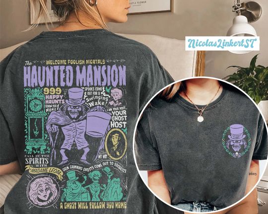 Vintage Disneyland Haunted Mansion Shirt, WDW Trick or Treat  Shirt