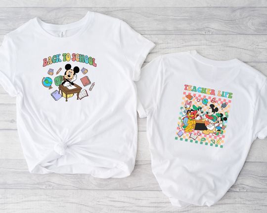 Two-sided Mickey and Friends Disney Back To School Shirt