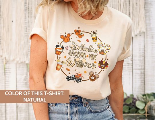 Disney Fall Season Drinking Shirts, Drinking Around The World Shirt