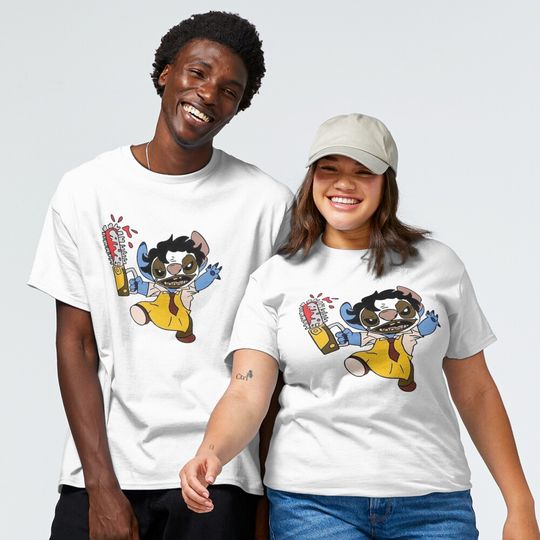 Stitch Cosplay Leatherface T-Shirt, Halloween T-Shirt, Disney T-Shirt, Spooky T-Shirt