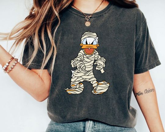Mummy Donald Duck T-Shirt, Halloween T-Shirt, Disney T-Shirt, Spooky T-Shirt